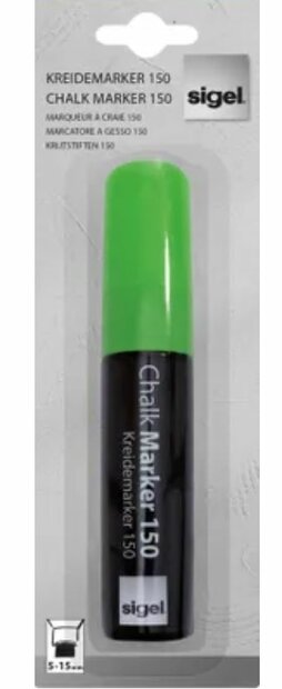 Krijtmarker Sigel 5-15mm afwasbaar groen