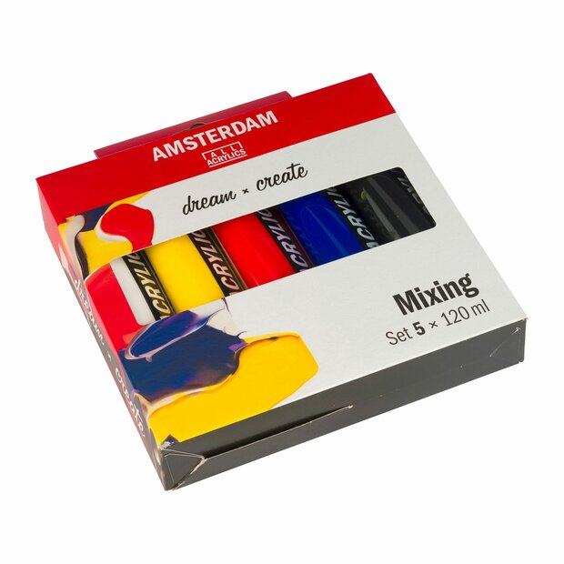 5 x 120 ML Meng set Amsterdam Standard Series Acrylverf