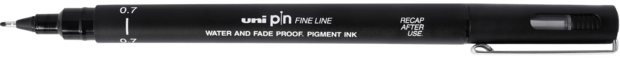0.7 Uni Pin fineliner zwart