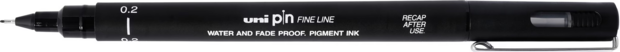 0.2 Uni Pin fineliner zwart