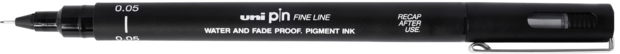 0.05 Uni Pin fineliner zwart