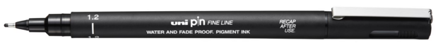 1.2 Uni Pin fineliner zwart