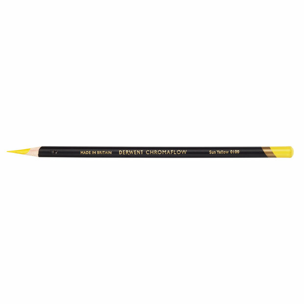 Sun Yellow Chromaflow potlood / pencil van Derwent Kleur 010