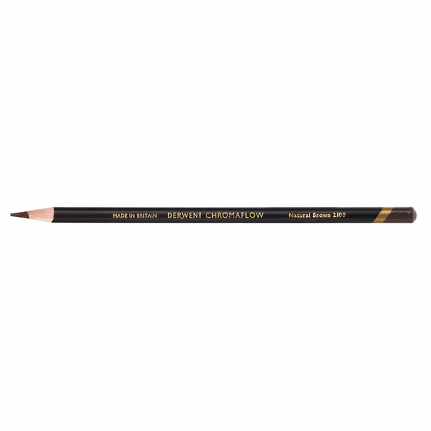 Natural Brown Chromaflow potlood / pencil van Derwent Kleur 210