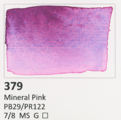 Mineral Pink	PB29/PR122 Aquarius Heel napje Aquarelverf van Roman Szmal Kleur 379