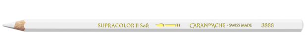 Wit / White Caran d'Ache Supracolor Aquarelpotlood / pencil Kleur 001