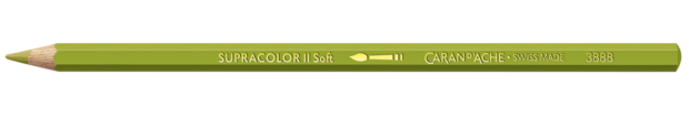 Kakigroen / Khaki Green Caran d'Ache Supracolor Aquarelpotlood / pencil Kleur 016