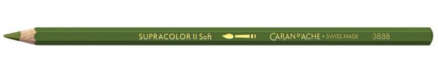 Resedagroen / Reseda Green Caran d'Ache Supracolor Aquarelpotlood / pencil Kleur 018