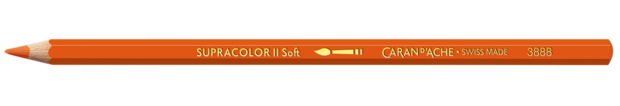 Oranjerood / Orange Red Caran d'Ache Supracolor Aquarelpotlood / pencil Kleur 050