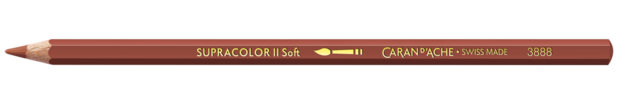 Mahonie / Mahogany Caran d'Ache Supracolor Aquarelpotlood / pencil Kleur 067