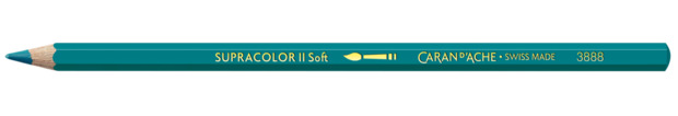 Malachietgroen / Malachite Green Caran d'Ache Supracolor Aquarelpotlood / pencil Kleur 180