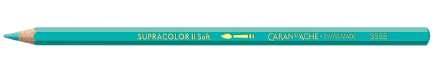 Turkooisgroen / Turquoise Green Caran d'Ache Supracolor Aquarelpotlood / pencil Kleur 191