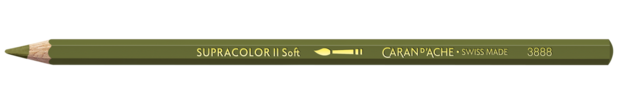Olijf Donker / Dark Olive Caran d'Ache Supracolor Aquarelpotlood / pencil Kleur 249