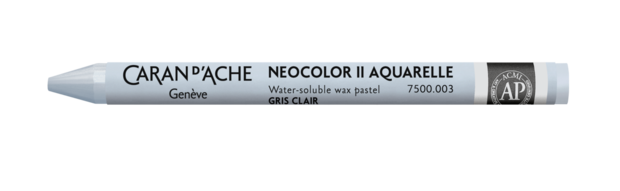 Lichtgrijs / Light Grey Caran d'Ache Neocolor II Watervermengbaar Wax Pastels Kleur 003