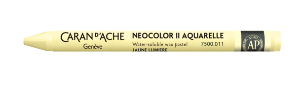 Geel Licht / Light Yellow Caran d'Ache Neocolor II Watervermengbaar Wax Pastels Kleur 011