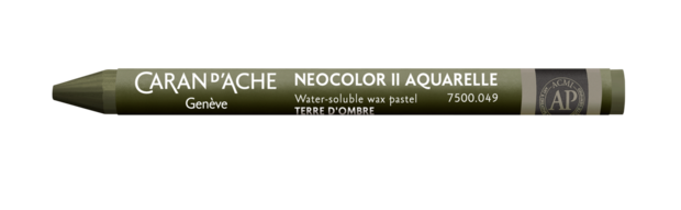 Omber / Umber Caran d'Ache Neocolor II Watervermengbaar Wax Pastels Kleur 049