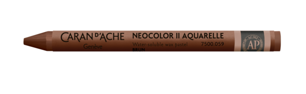 Bruin / Brown Caran d'Ache Neocolor II Watervermengbaar Wax Pastels Kleur 059