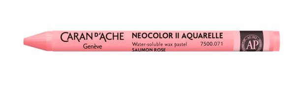 Zalmroze / Salmon Pink Caran d'Ache Neocolor II Watervermengbaar Wax Pastels Kleur 071
