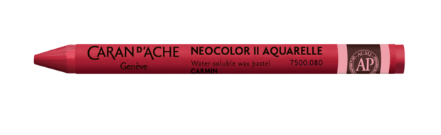 Karmijn / Carmine Caran d'Ache Neocolor II Watervermengbaar Wax Pastels Kleur 080