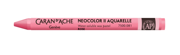 Roze / Pink Caran d'Ache Neocolor II Watervermengbaar Wax Pastels Kleur 081