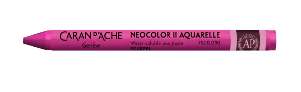 Purper / Purple Caran d'Ache Neocolor II Watervermengbaar Wax Pastels Kleur 090