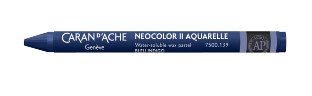 Indigoblauw / Indigo Blue Caran d'Ache Neocolor II Watervermengbaar Wax Pastels Kleur 139