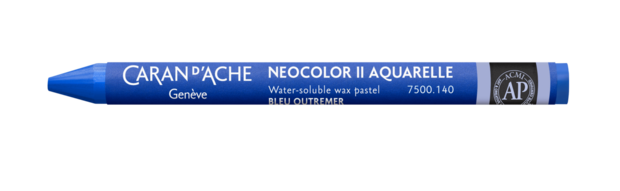 Ultramarijnblauw / Ultramarine Blue Caran d'Ache Neocolor II Watervermengbaar Wax Pastels Kleur 140