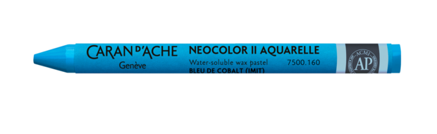 Kobaltblauw / Cobalt Blue Caran d'Ache Neocolor II Watervermengbaar Wax Pastels Kleur 160