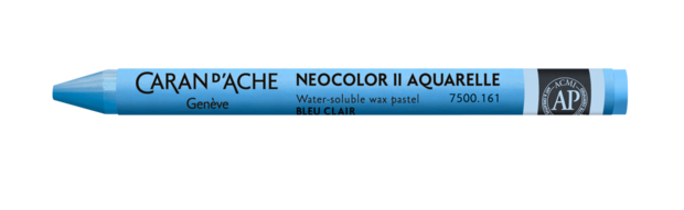 Lichtblauw / Light Blue Caran d'Ache Neocolor II Watervermengbaar Wax Pastels Kleur 161