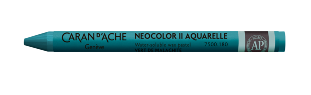 Malachite Groen / Malachite Green Caran d'Ache Neocolor II Watervermengbaar Wax Pastels Kleur 180