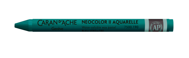 Blauw Groenachtig / Bluish Green Caran d'Ache Neocolor II Watervermengbaar Wax Pastels Kleur 190
