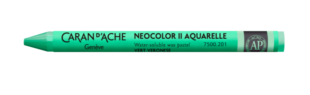 Veronesegroen / Veronese Green Caran d'Ache Neocolor II Watervermengbaar Wax Pastels Kleur 201