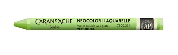 Lindegroen / Lime Green Caran d'Ache Neocolor II Watervermengbaar Wax Pastels Kleur 231