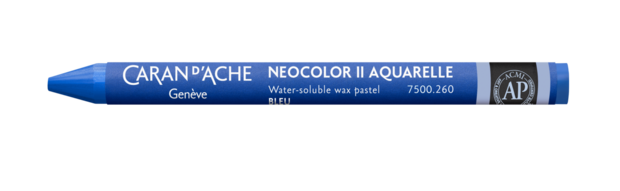 Blauw / Blue Caran d'Ache Neocolor II Watervermengbaar Wax Pastels Kleur 260