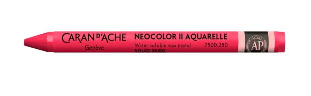 Robijnrood / Ruby Red Caran d'Ache Neocolor II Watervermengbaar Wax Pastels Kleur 280