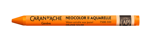 Oranje Lichtecht / Lightfast Orange Caran d'Ache Neocolor II Watervermengbaar Wax Pastels Kleur 300