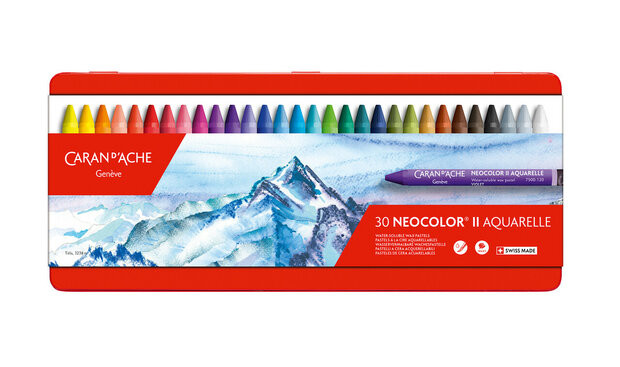 Set met 30 kleuren / Set of 30 Colors Caran d'Ache Neocolor II Watervermengbaar Wax Pastels Set 330