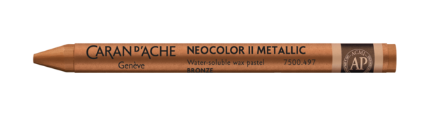 Metallic Brons / Metallic Bronze Caran d'Ache Neocolor II Watervermengbaar Wax Pastels (S2) Kleur 497