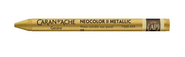 Metallic Gold / Metallic Gold Caran d'Ache Neocolor II Watervermengbaar Wax Pastels (S2) Kleur 499