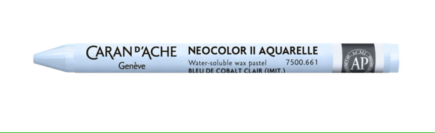 Cobaltblauw Licht (Imit) / Light Cobalt Blue (Imit) Caran d'Ache Neocolor II Watervermengbaar Wax Pastels Kleur 661