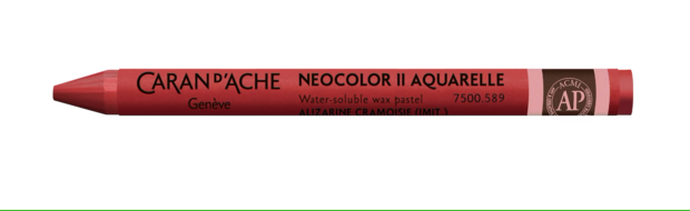 Alizarien Crimson (Imit) / Alizarin Crimson (Imit) Caran d'Ache Neocolor II Watervermengbaar Wax Pastels Kleur 589