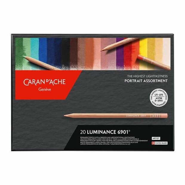 Set met 20 portraitkleuren Caran d'Ache Luminance 6908 Set 920