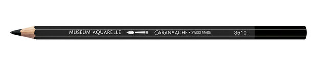 Ivoor Zwart / Ivory Black Caran d'Ache Museum Aquarelpotlood / Pencil Kleur 496