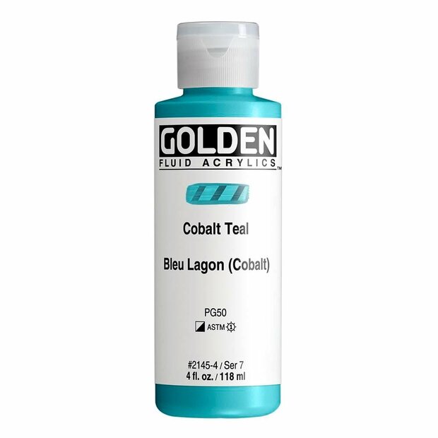 Cobalt Teal Golden Fluid Acrylverf Flacon 118 ML Serie 7 Kleur 2145