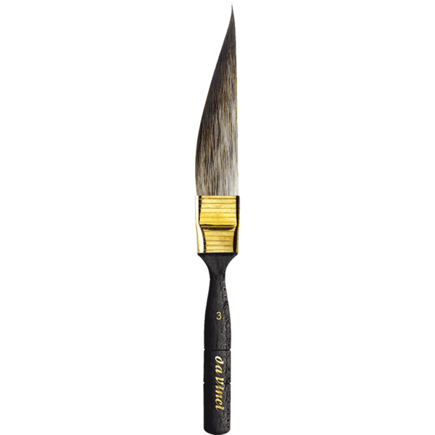 Productfoto van de Nr 3 da Vinci CASANEO zwaart / sword voor aquarelverf met korte steel Serie 703 4017505201821