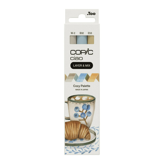 3 x Layer &amp; Mix Cozy Palet Copic Ciao alchohol inkt markers Set 305