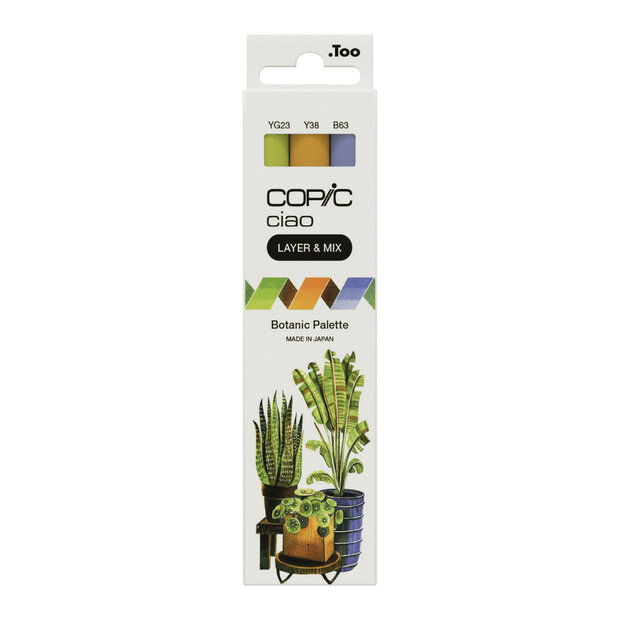 3 x Layer &amp; Mix Botanic Palet Copic Ciao alchohol inkt markers Set 306