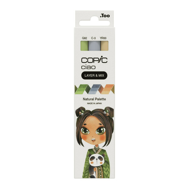 3 x Layer &amp; Mix Natural Palet Copic Ciao alchohol inkt markers Set 309