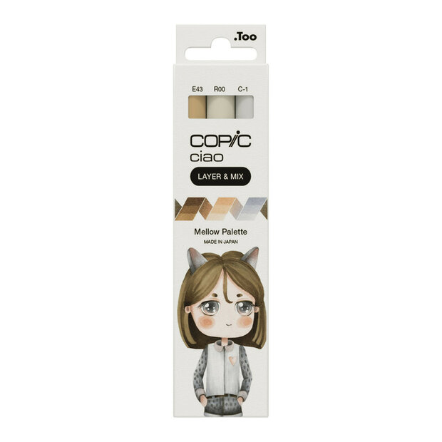 3 x Layer &amp; Mix Mellow Palet Copic Ciao alchohol inkt markers Set 312