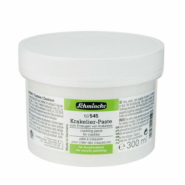 Schmincke Crackle Paste 545 &ndash; 300 ml &ndash; witte acrylpasta met barstvormingseffect voor acrylverf